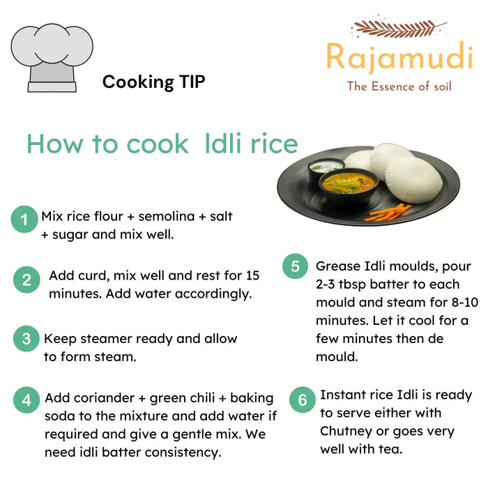 ORGANIC Idli Rice by Rajamudi Organics