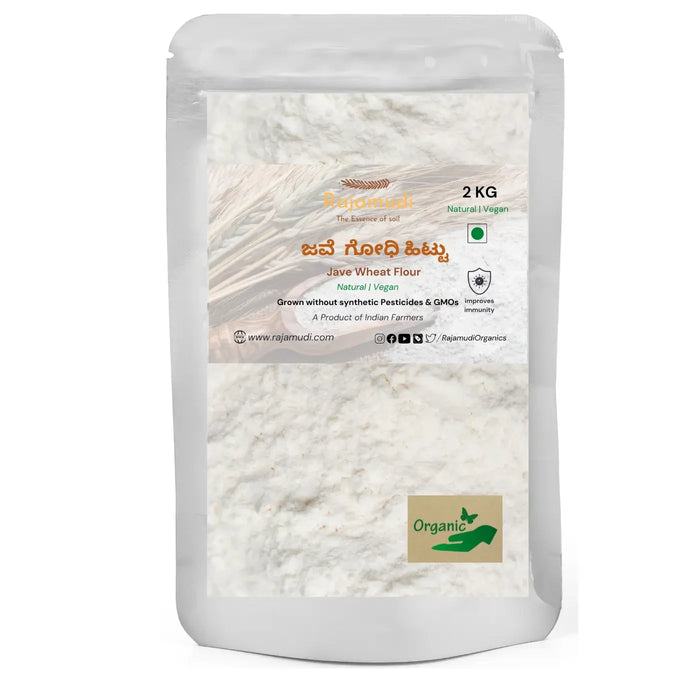 Organic Wheat Flour Khapli / Jave Godhi Hittu By Rajamudi Organics