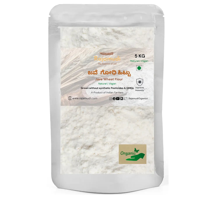 Organic Wheat Flour Khapli / Jave Godhi Hittu By Rajamudi Organics