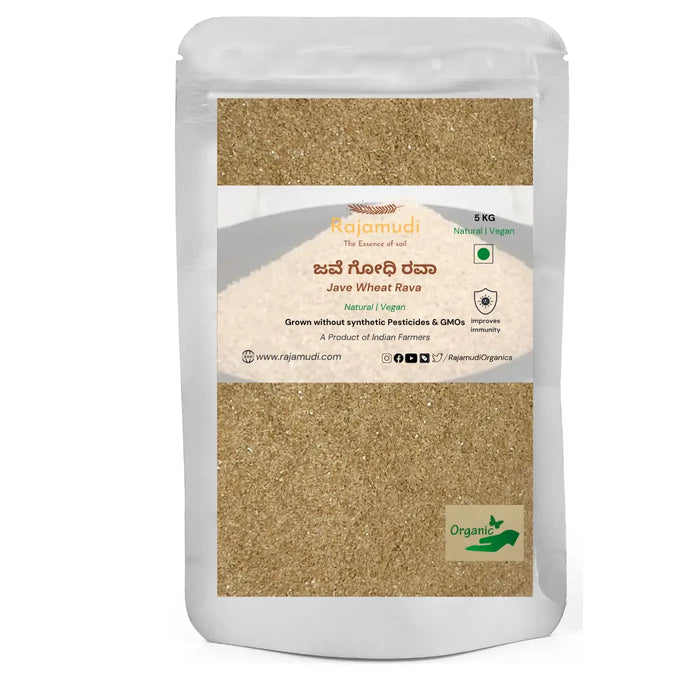 Organic Khapli Wheat Dalia / Java godhi rava By Rajamudi Organics