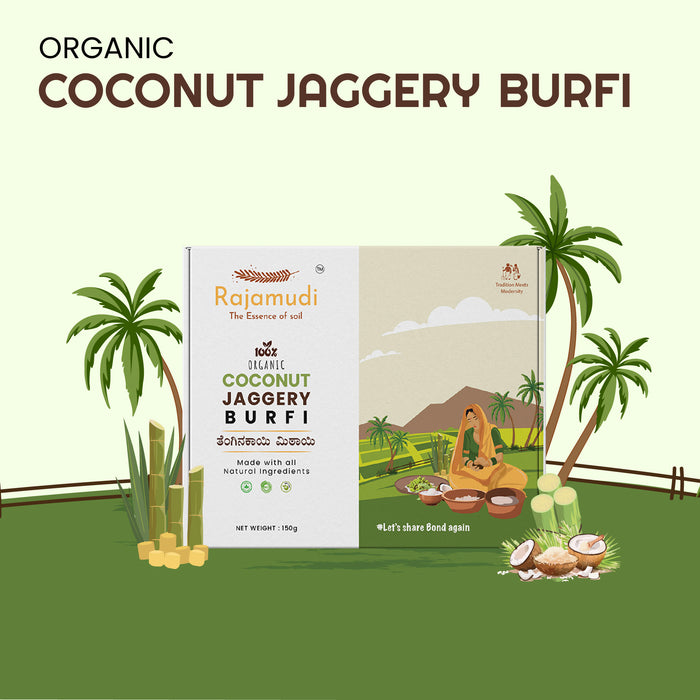 Organic Coconut Jaggery Barfi - The Everyday Dessert