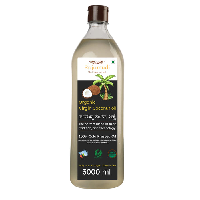 Organic Cold pressed Coconut Virgin Oil | Rajamudi Organics