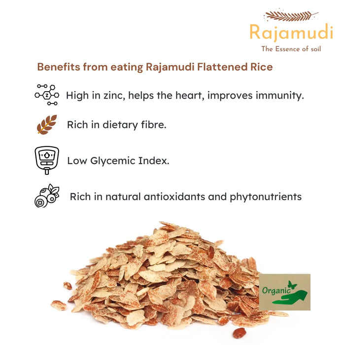 Rajamudi avalakki ( Poha )- Made from Authentic Organic Rajamudi rice | Rajamudi