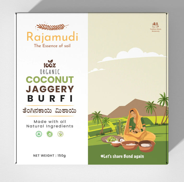Organic Coconut Jaggery Barfi - The Everyday Dessert
